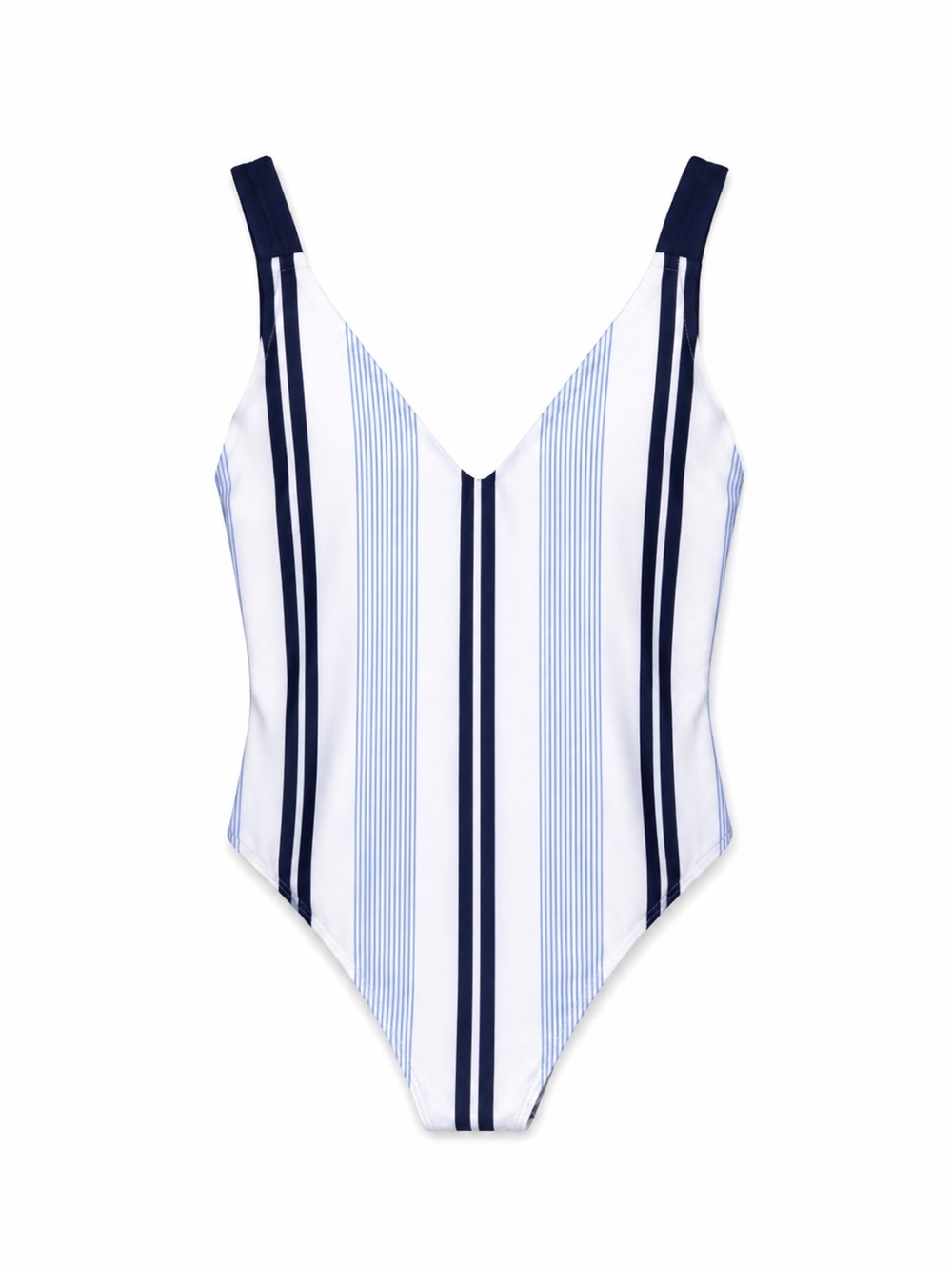 Tavik Blue & White Stripe One Piece Swimsuit Beach Summer Small Coastal